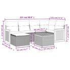 Beige loungeset van gepoedercoat staal met perfecte afmetingen voor tuin of terras - Tuinsets
