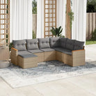 Beige loungeset van gepoedercoat staal met waterdichte tas - Beige en grijs / Zonder tafel - Tuinsets