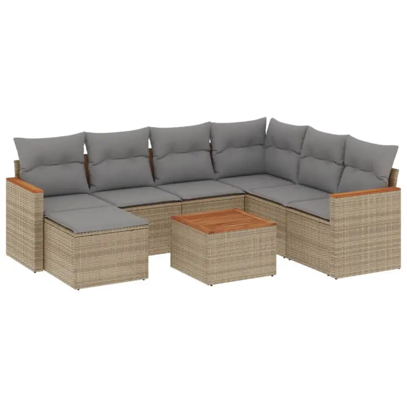 Beige loungeset van gepoedercoat staal met waterdichte tas - Tuinsets
