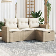 Beige loungeset van gepoedercoat staal voor tuin en terras - Tuinsets