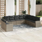 Beige materiaal loungeset in gepoedercoat staal met perfecte afmetingen - Grijs / Zonder tafel - Tuinsets