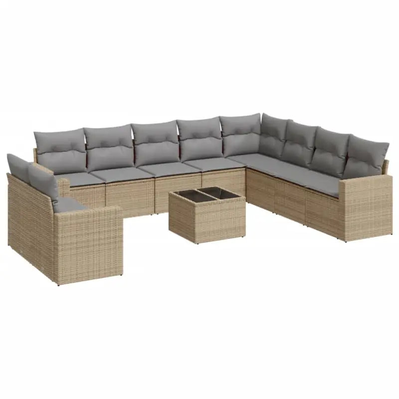 Beige materiaal loungeset in gepoedercoat staal met perfecte afmetingen - Tuinsets