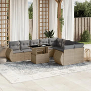 Beige materiaal loungeset met gepoedercoat staal afmetingen voor buiten - Tuinsets