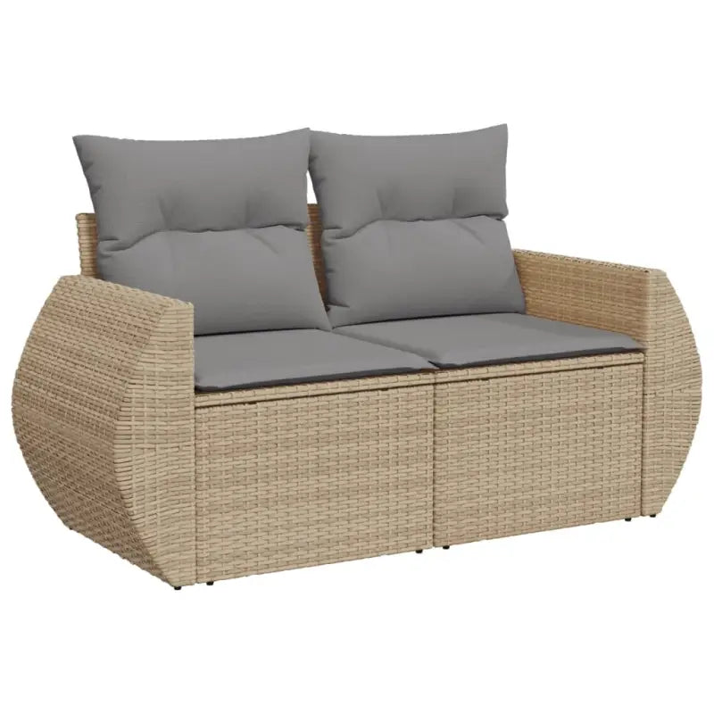 Beige materiaal loungeset met gepoedercoat staal afmetingen voor buiten - Tuinsets