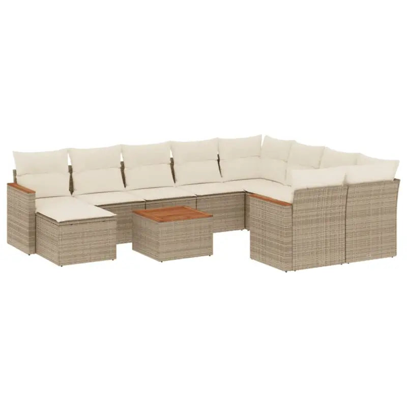 Beige materiaal loungeset met gepoedercoat staal en afmetingen voor tuin - Tuinsets