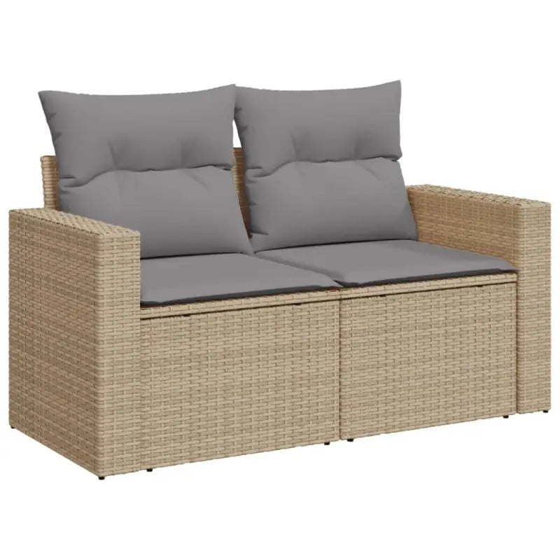 Beige materiaal loungeset met gepoedercoat staal en afmetingen voor tuin - Tuinsets