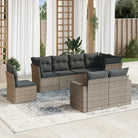 Beige materiaal loungeset met gepoedercoat staal en afmetingen voor buiten - Grijs / Zonder tafel - Tuinsets