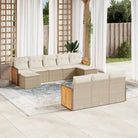 Beige materiaal loungeset met gepoedercoat staal en afmetingen - beige en crèmekleurig / Zonder tafel - Tuinsets