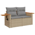 Beige materiaal loungeset met gepoedercoat staal en comfortabele afmetingen - Tuinsets