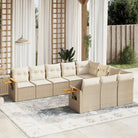 Beige materiaal loungeset met gepoedercoat staal en comfortabele afmetingen - beige en crèmekleurig / Zonder tafel