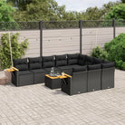 Beige materiaal loungeset met gepoedercoat staal en comfortabele afmetingen - Zwart / Met tafel - Tuinsets