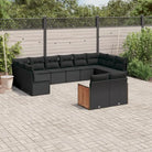 Beige materiaal loungeset met gepoedercoat staal en comfortabele afmetingen - Zwart / Zonder tafel - Tuinsets