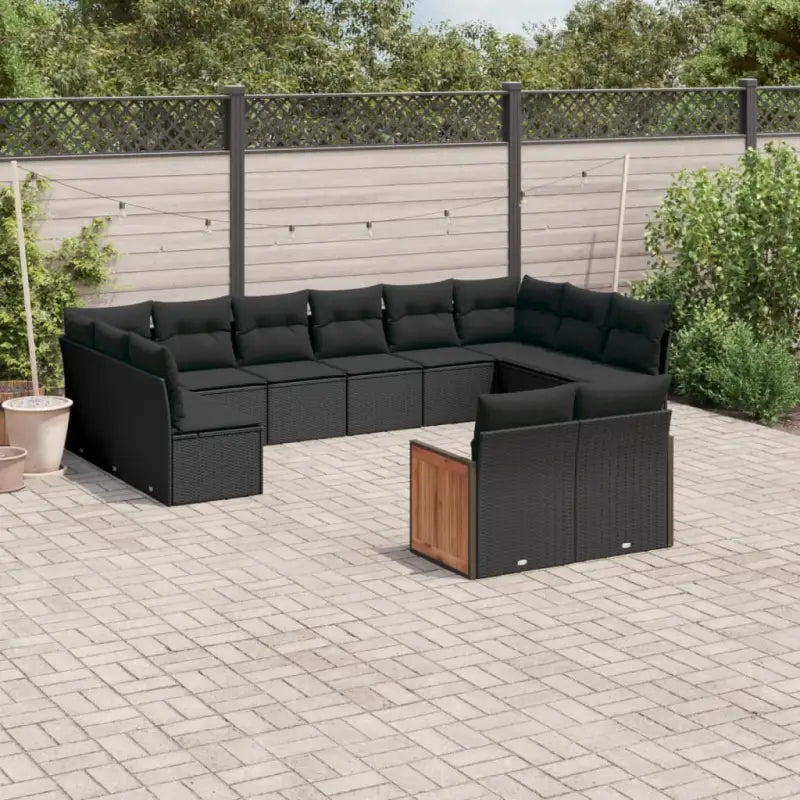 Beige materiaal loungeset met gepoedercoat staal en comfortabele afmetingen - Zwart / Zonder tafel - Tuinsets