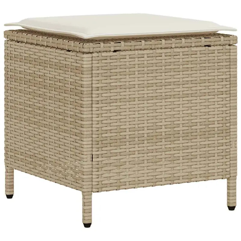 Beige materiaal loungeset met gepoedercoat staal en gehard glas - Tuinsets
