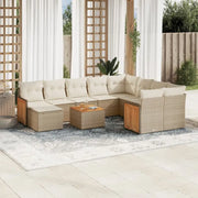 Beige materiaal loungeset met gepoedercoat staal en passende afmetingen - Tuinsets