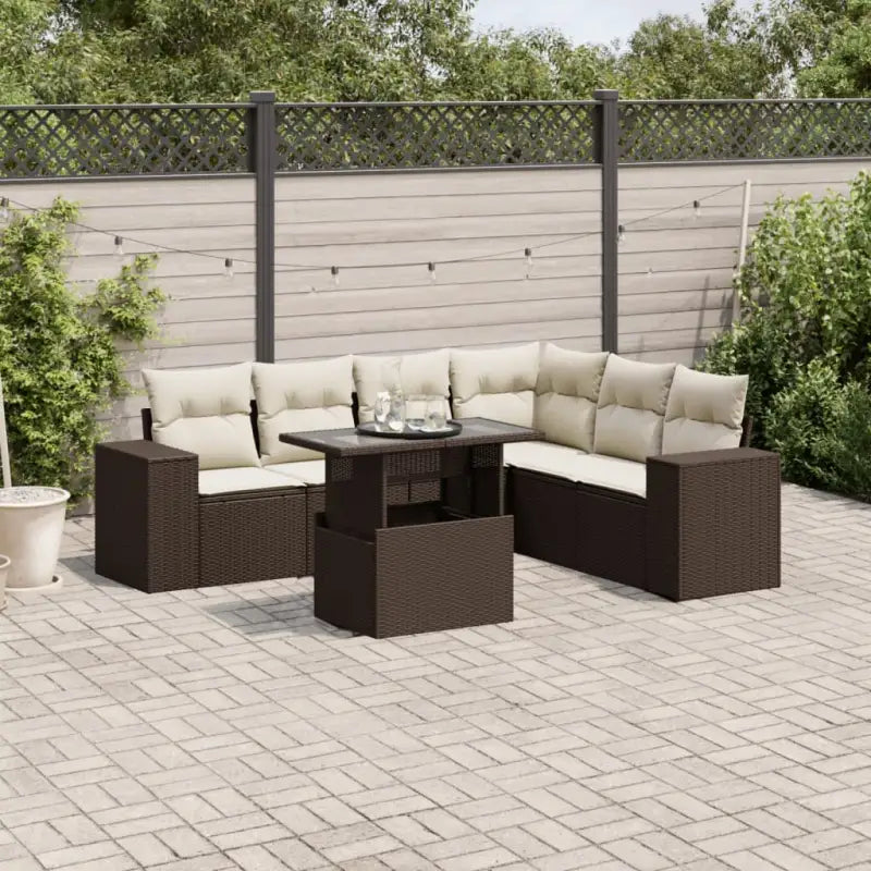 Beige materiaal loungeset met gepoedercoat staal en ruime afmetingen - Beige en grijs / zonder opbergruimte - Tuinsets