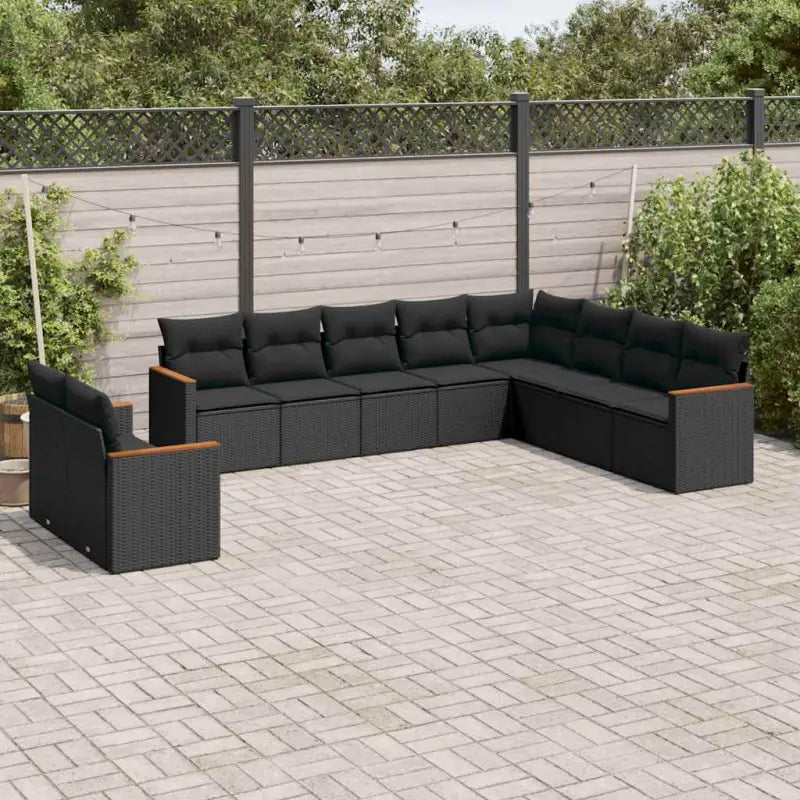 Beige materiaal loungeset met gepoedercoat staal en waterdichte tas - Zwart / Zonder tafel - Tuinsets