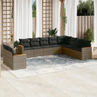 Beige materiaal loungeset met gepoedercoat staal en waterdichte tas - Grijs / Zonder tafel - Tuinsets