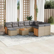 Beige materiaal loungeset met gepoedercoat staal voor tuin of terras - Tuinsets
