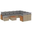 Beige materiaal loungeset met gepoedercoat staal voor tuin of terras - Tuinsets
