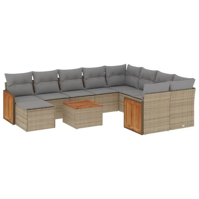 Beige materiaal loungeset met gepoedercoat staal voor tuin of terras - Tuinsets