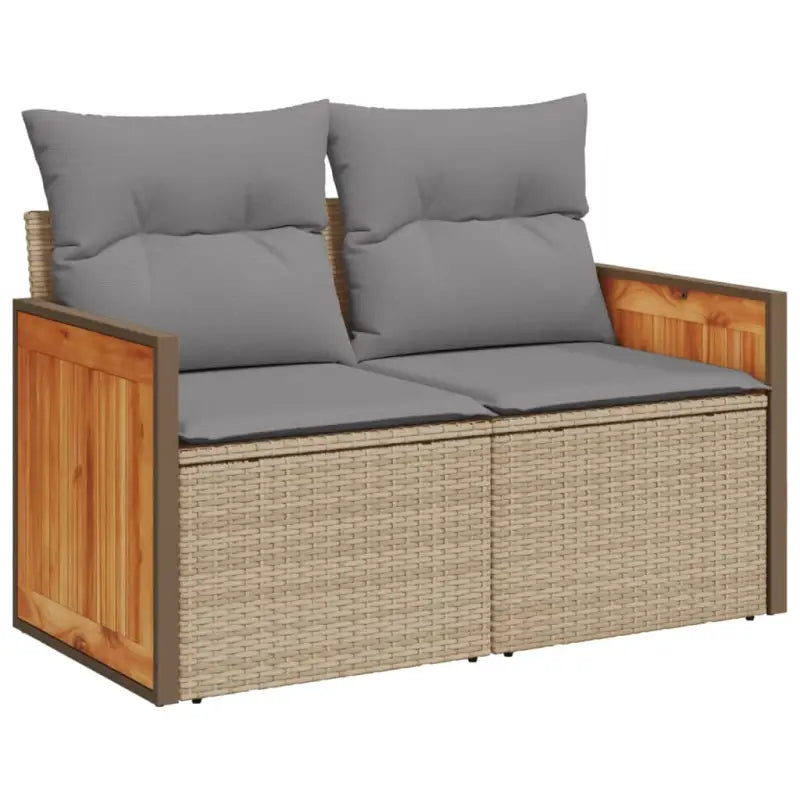 Beige materiaal loungeset met gepoedercoat staal voor tuin of terras - Tuinsets