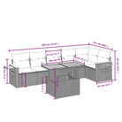 Beige materiaal loungeset van gepoedercoat staal met comfortabele afmetingen - Tuinsets