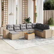 Beige materiaal loungeset van gepoedercoat staal met ideale afmetingen - Tuinsets