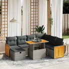 Beige materiaal loungeset van gepoedercoat staal met ideale afmetingen - Grijs - Tuinsets