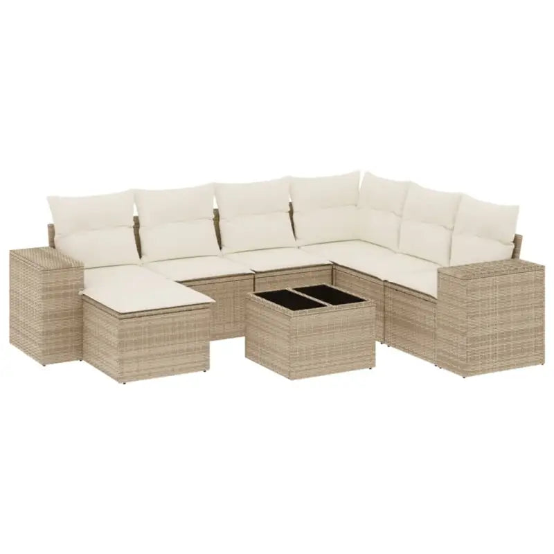 Beige materiaal loungeset van gepoedercoat staal met perfecte afmetingen - Tuinsets