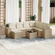 Beige materiaal loungeset van gepoedercoat staal met perfecte afmetingen - Tuinsets