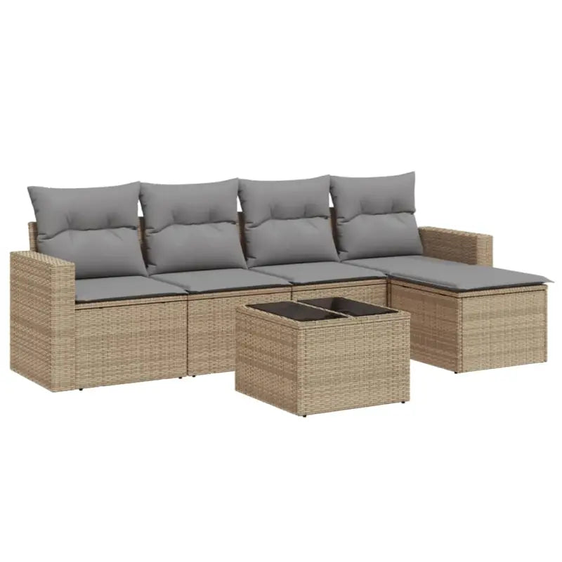 Beige materiaal tuinbank van gepoedercoat staal voor terras of achtertuin - Tuinsets