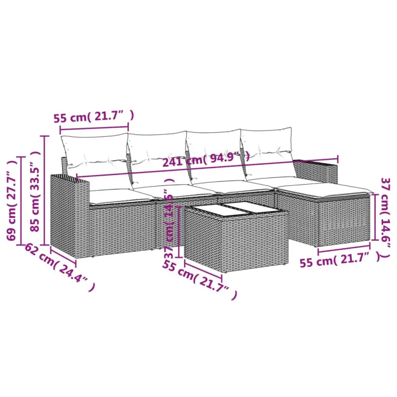 Beige materiaal tuinbank van gepoedercoat staal voor terras of achtertuin - Tuinsets