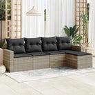 Beige materiaal tuinbank van gepoedercoat staal voor terras of achtertuin - Lichtgrijs / Zonder tafel - Tuinsets
