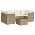Beige materiaal tuinset met gepoedercoat staal en afmetingen overzichtelijk - Tuinsets