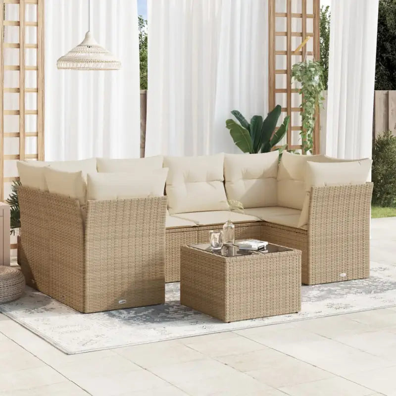 Beige materiaal tuinset met gepoedercoat staal en afmetingen overzichtelijk - Tuinsets