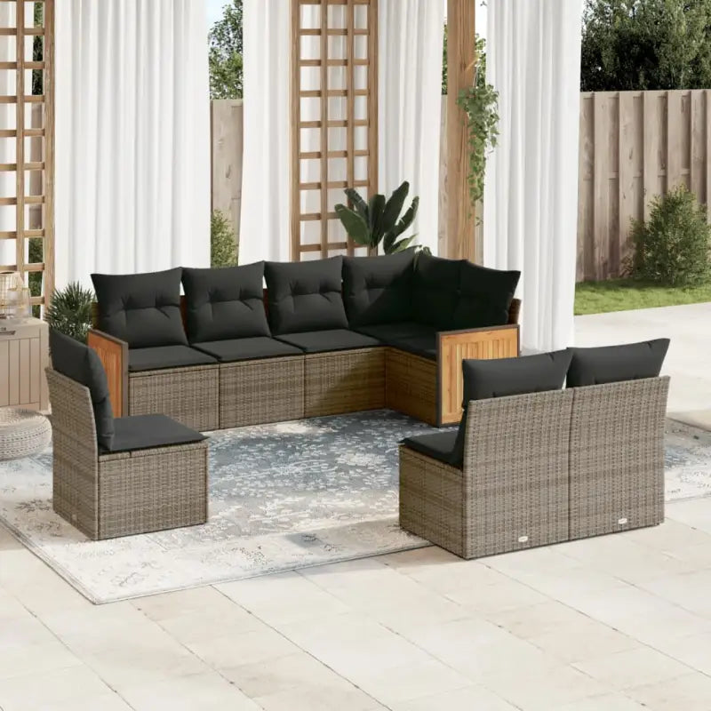 Beige materiaal tuinsets met gepoedercoat staal en comfortabele afmetingen - Grijs / Zonder tafel - Tuinsets