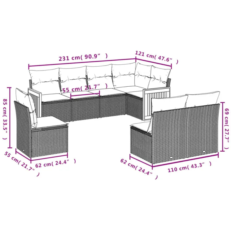 Beige materiaal tuinsets met gepoedercoat staal en comfortabele afmetingen - Tuinsets