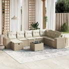 Beige materiaal tuinstoelset met gepoedercoat staal afmetingen - beige en crèmekleurig / zonder opbergruimte - Tuinsets