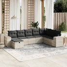 Beige materiaal tuinstoelset met gepoedercoat staal afmetingen - Lichtgrijs / zonder opbergruimte - Tuinsets