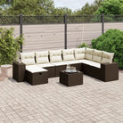 Beige materiaal tuinstoelset met gepoedercoat staal afmetingen - Bruin en crème / zonder opbergruimte - Tuinsets