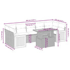 Beige material loungeset met gepoedercoat staal en comfortabele afmetingen - Tuinsets