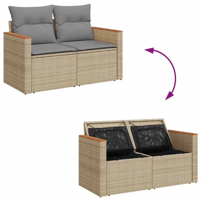Beige material tuinset met waterdichte tas en opbergfunctie - Tuinsets