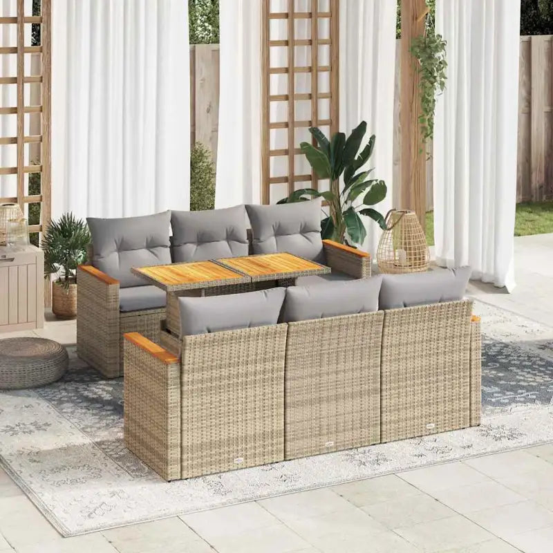 Beige material tuinset met waterdichte tas en opbergfunctie - Tuinsets