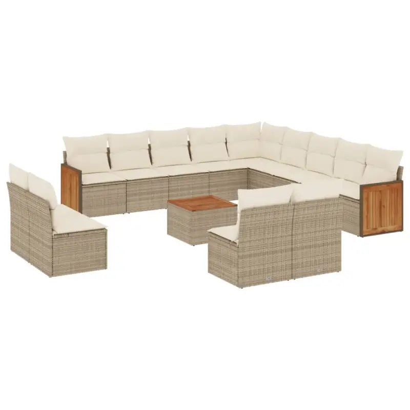 Beige materialen loungeset met gepoedercoat staal en comfortabele afmetingen - Tuinsets