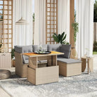 Beige Materialien Loungeset met Gepoedercoat Staal Afmetingen voor Buiten - Tuinsets