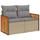 Beige tuinset met gepoedercoat staal en comfortabele afmetingen zitting - Tuinsets