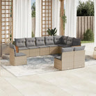 Beige tuinset met gepoedercoat staal en comfortabele afmetingen zitting - Beige en grijs / Zonder tafel - Tuinsets