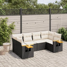 Beige tuinset met gepoedercoat staal en comfortabele afmetingen zitting - Zwart en crème - Tuinsets