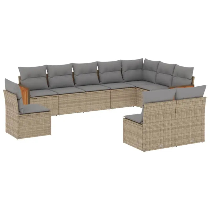 Beige tuinset met gepoedercoat staal en comfortabele afmetingen zitting - Tuinsets